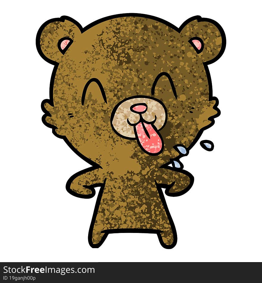 rude cartoon bear. rude cartoon bear