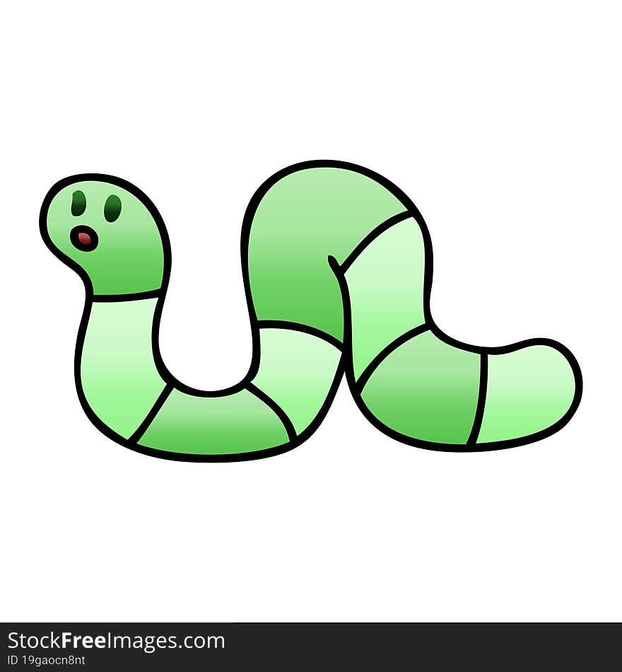 quirky gradient shaded cartoon snake