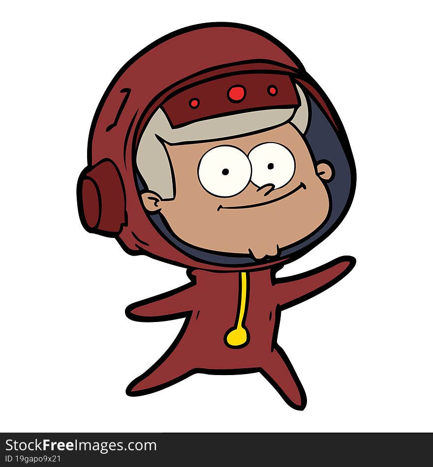 happy astronaut cartoon. happy astronaut cartoon