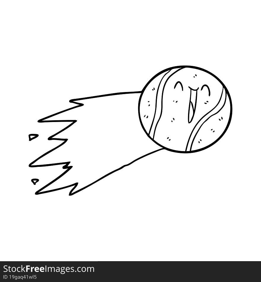 flying tennis ball cartoon. flying tennis ball cartoon