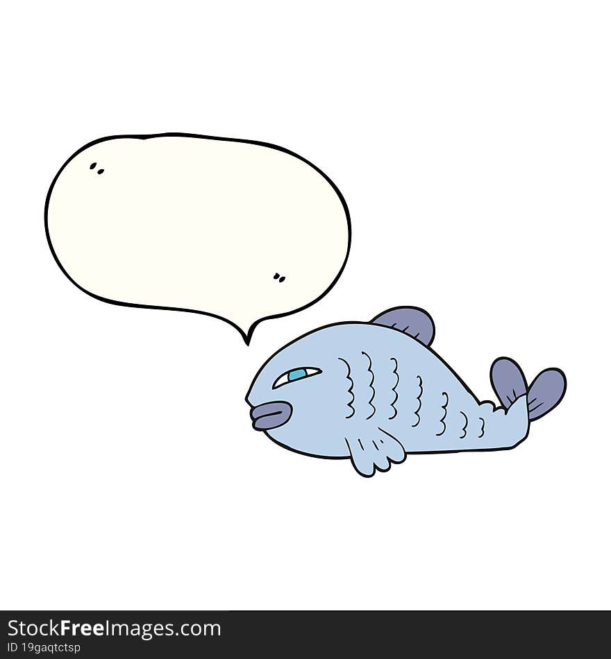 Speech Bubble Cartoon Fish