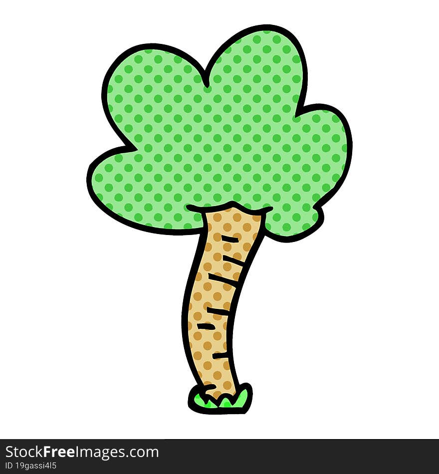 cartoon doodle tree