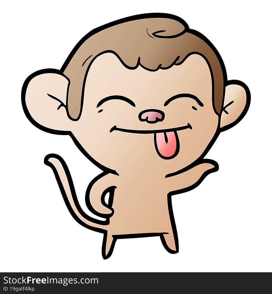 funny cartoon monkey. funny cartoon monkey