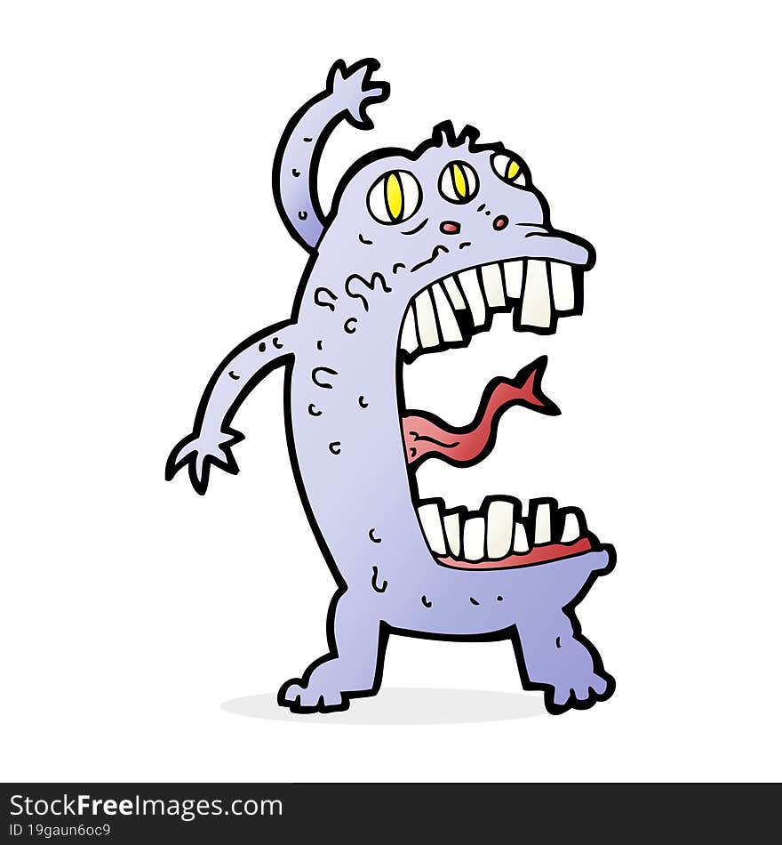 cartoon crazy monster