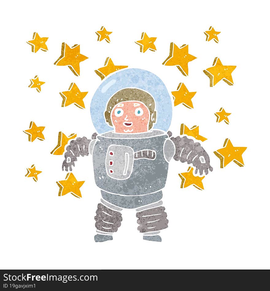 cartoon astronaut