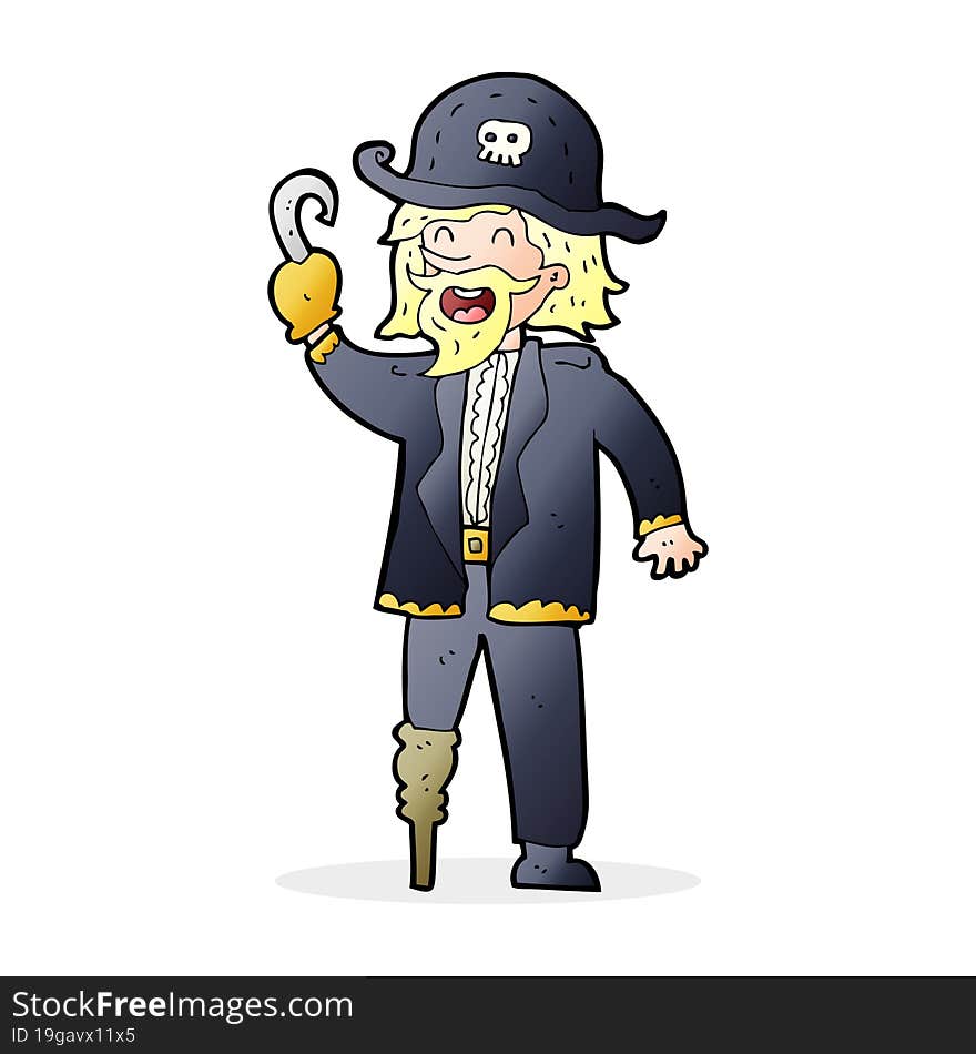 Cartoon Pirate Captain