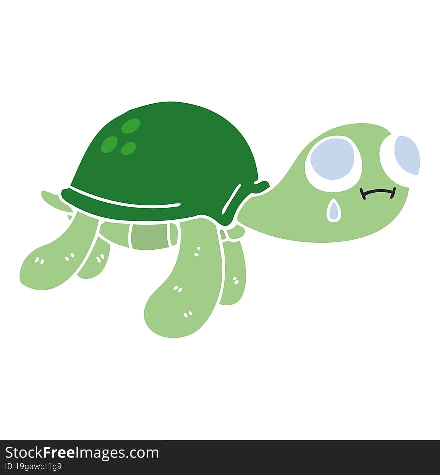 quirky hand drawn cartoon turtle