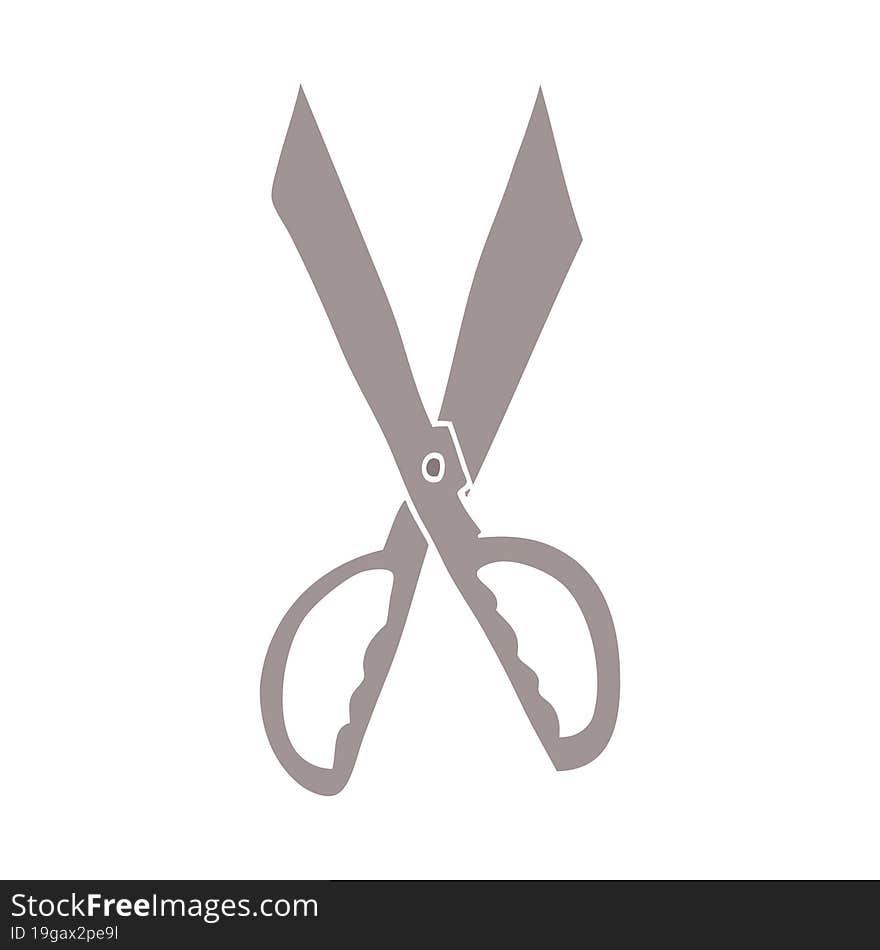 cartoon doodle sewing scissors