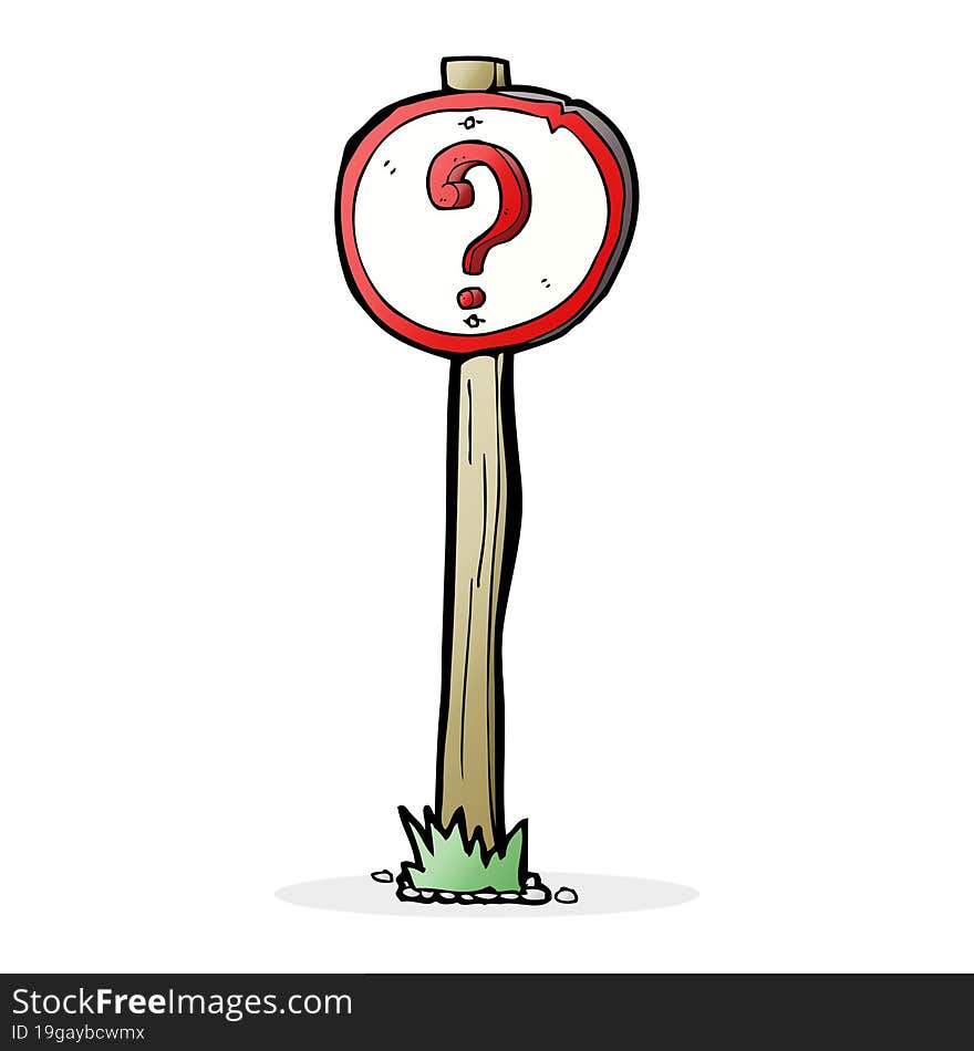 Cartoon Question Mark Sign