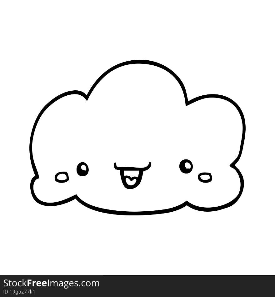 Cute Cartoon Cloud