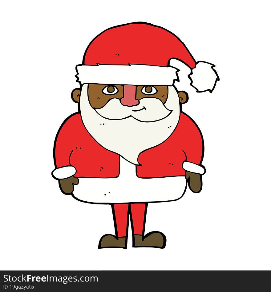 cartoon happy santa claus