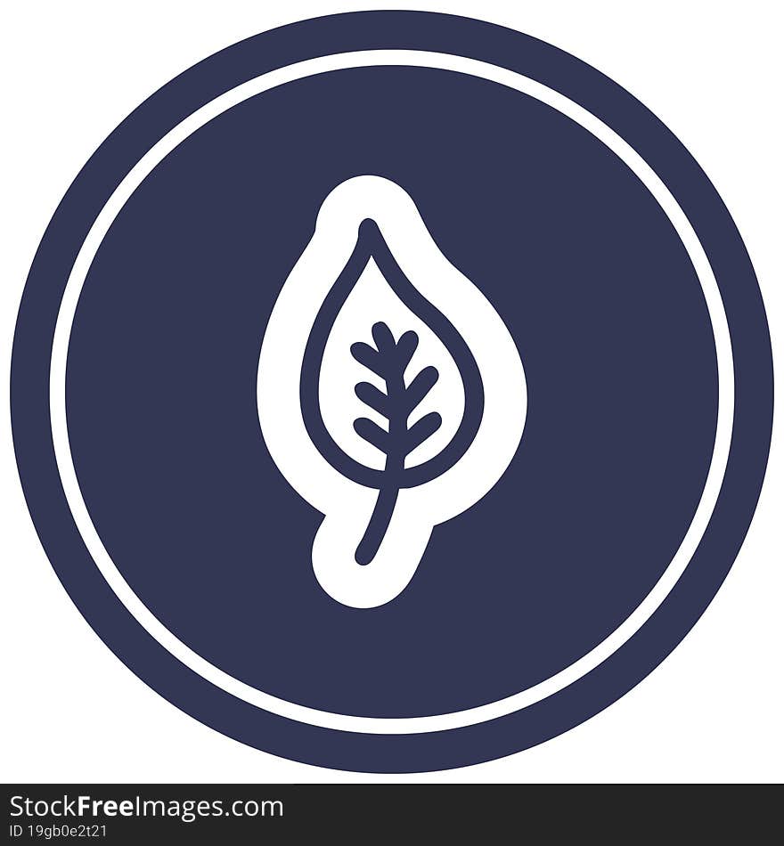 natural leaf circular icon