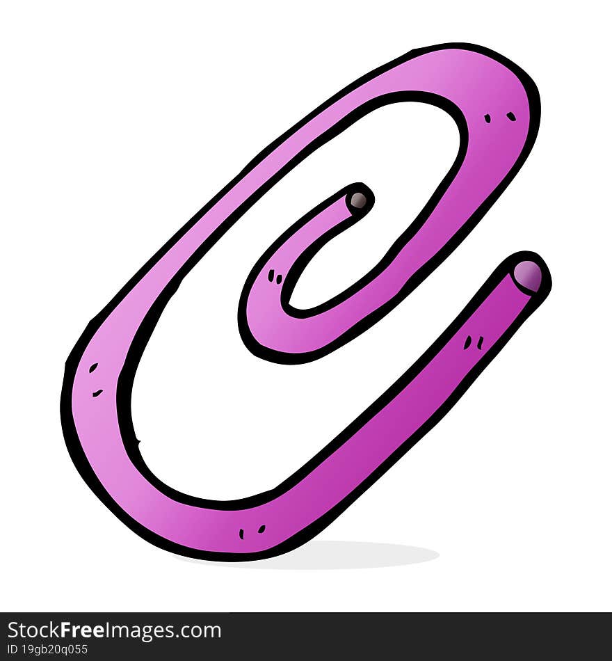 cartoon paperclip