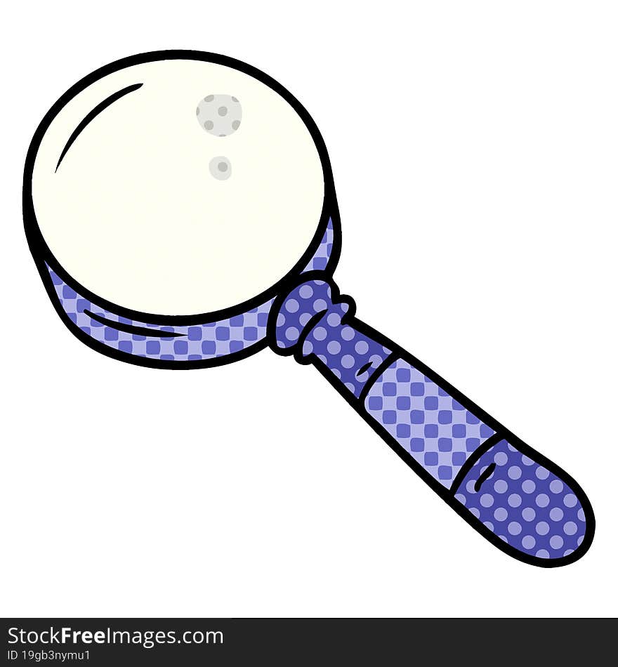 hand drawn cartoon doodle of a magnifying glass