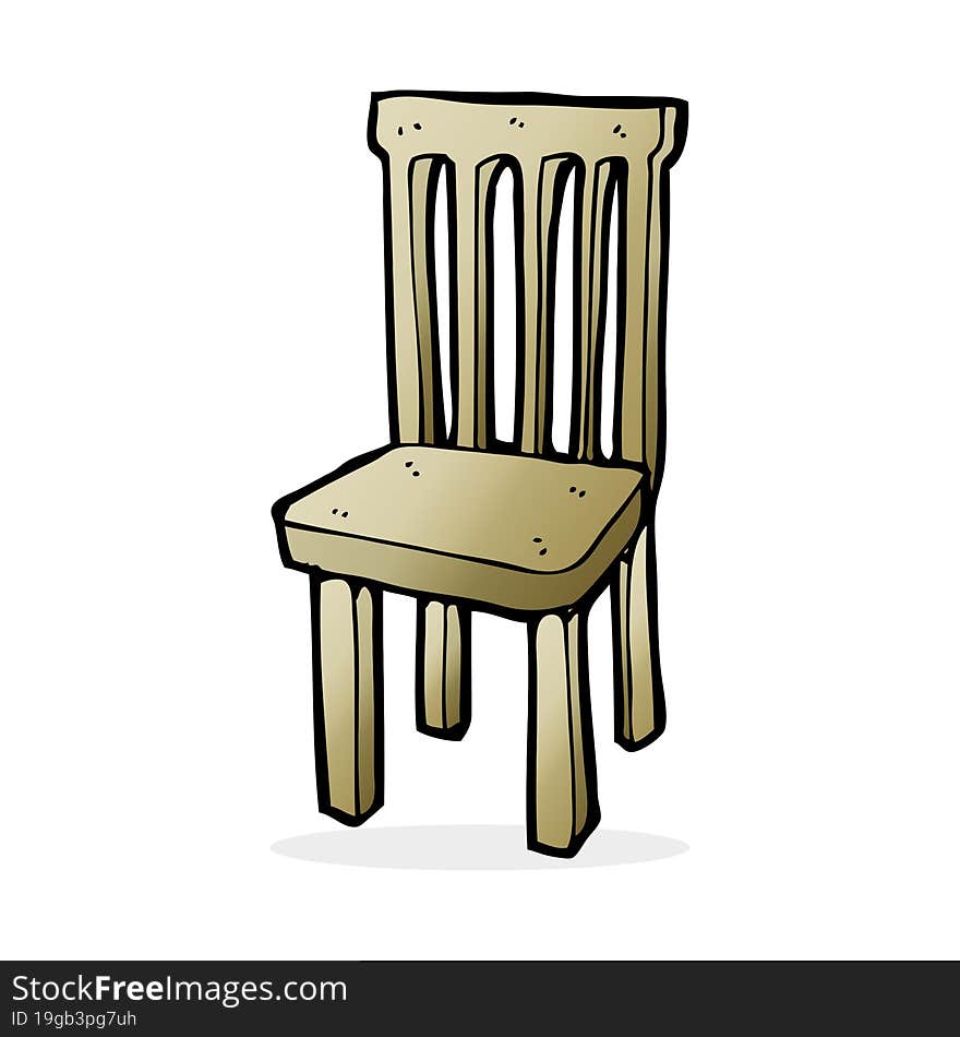 cartoon wooden chair