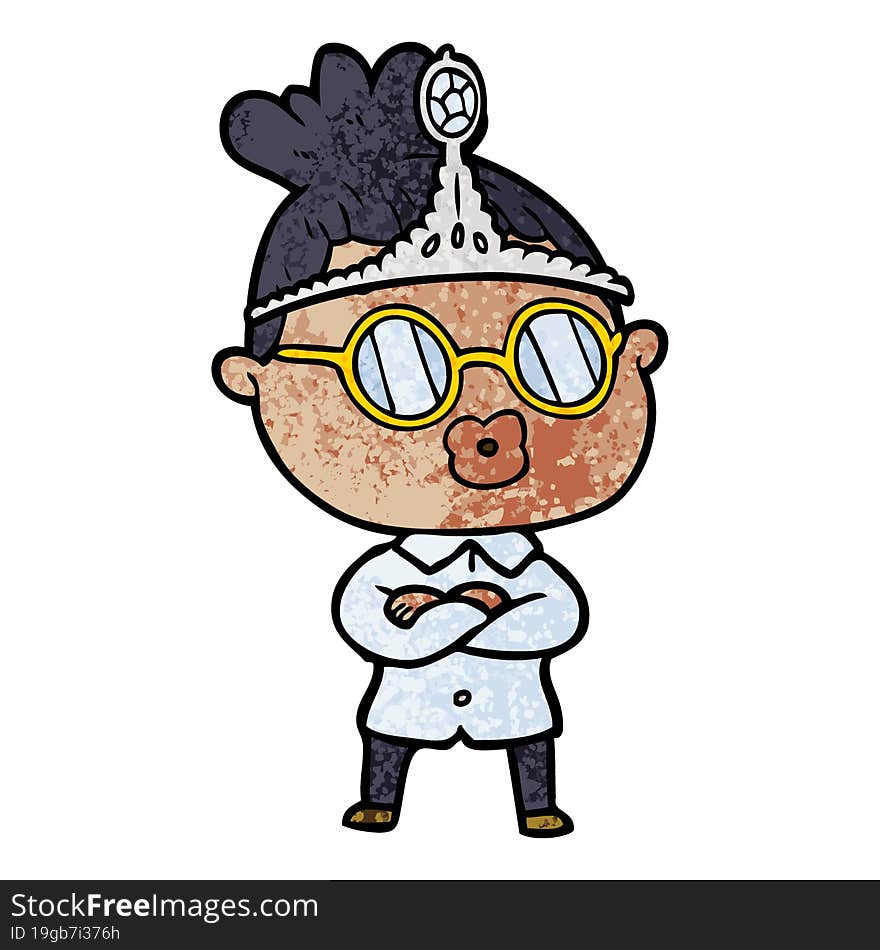 cartoon woman wearing spectacles and tiara. cartoon woman wearing spectacles and tiara