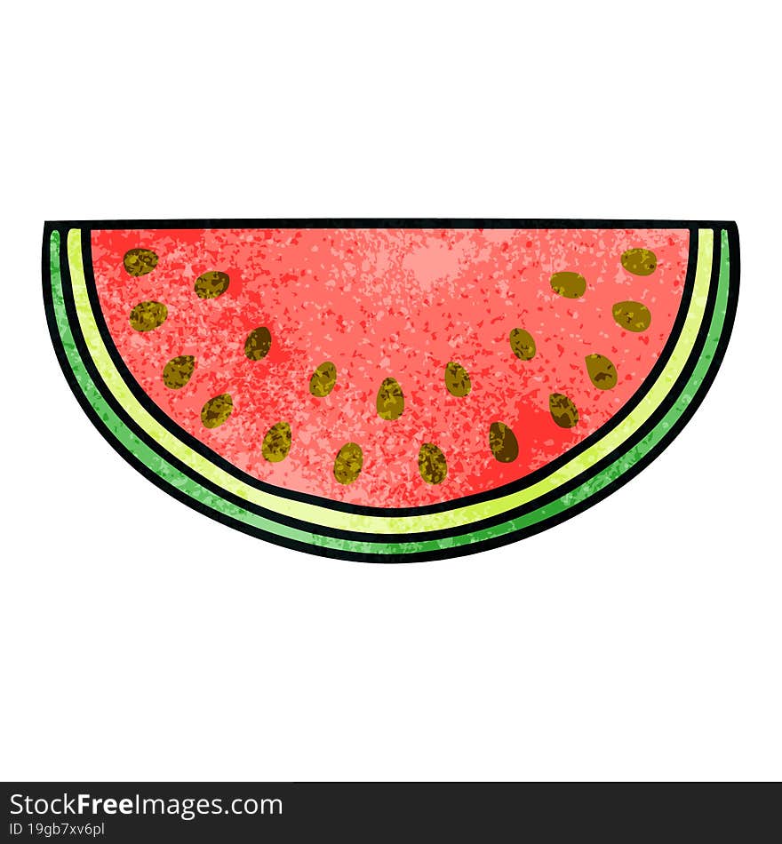 quirky hand drawn cartoon watermelon