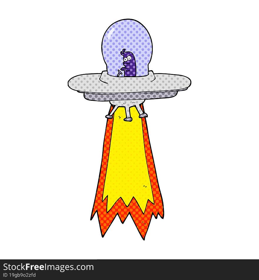 cartoon flying saucer