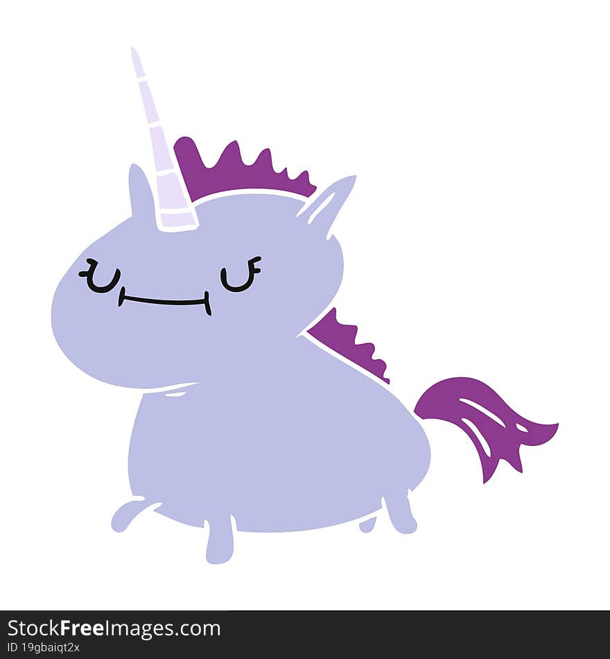 cartoon doodle of a magical unicorn