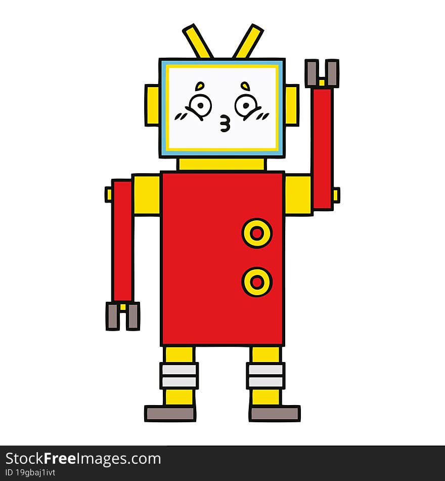 cute cartoon of a robot. cute cartoon of a robot