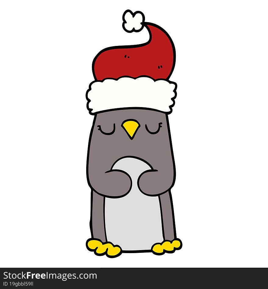 cartoon christmas penguin