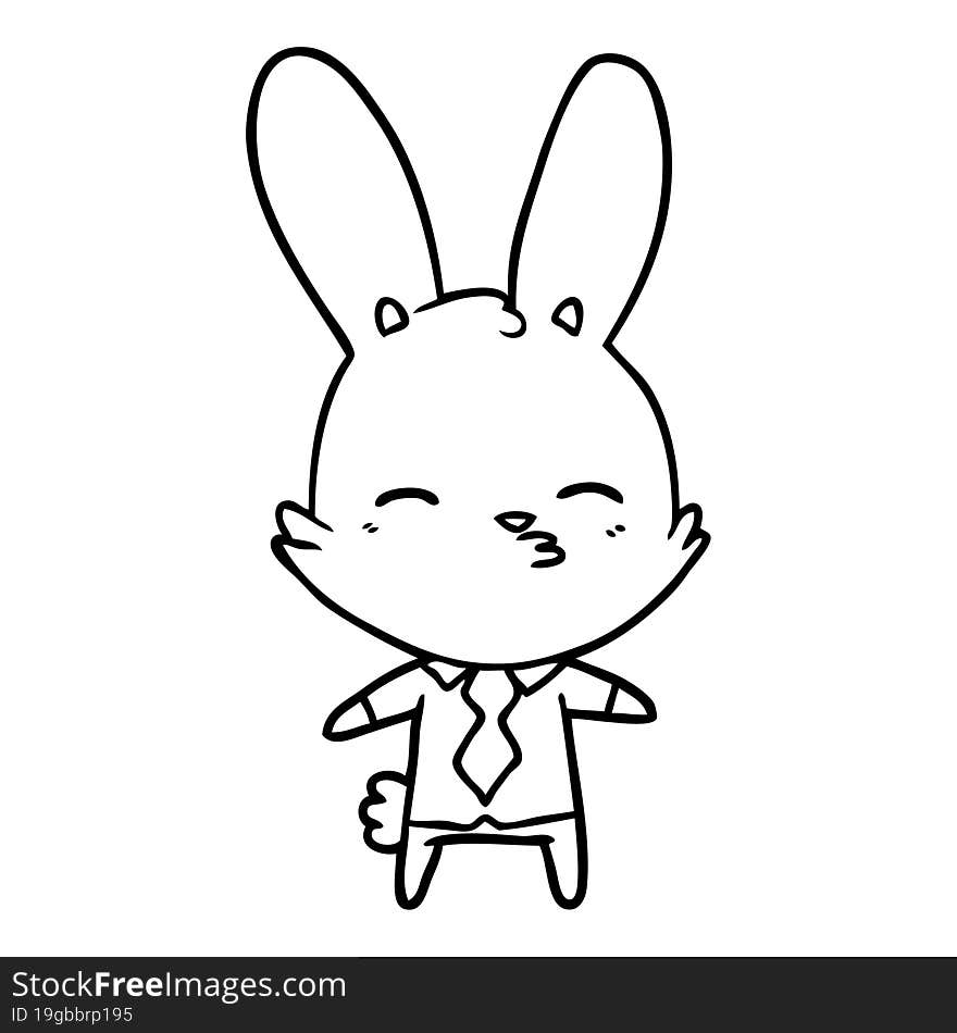 curious bunny cartoon. curious bunny cartoon