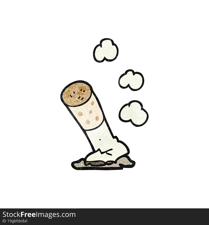 textured cartoon cigarette