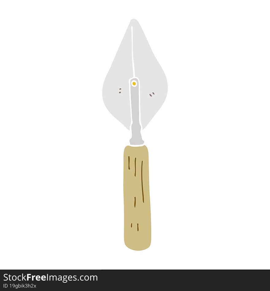 flat color style cartoon trowel