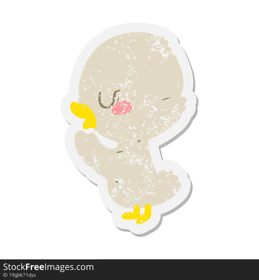 cartoon duckling grunge sticker