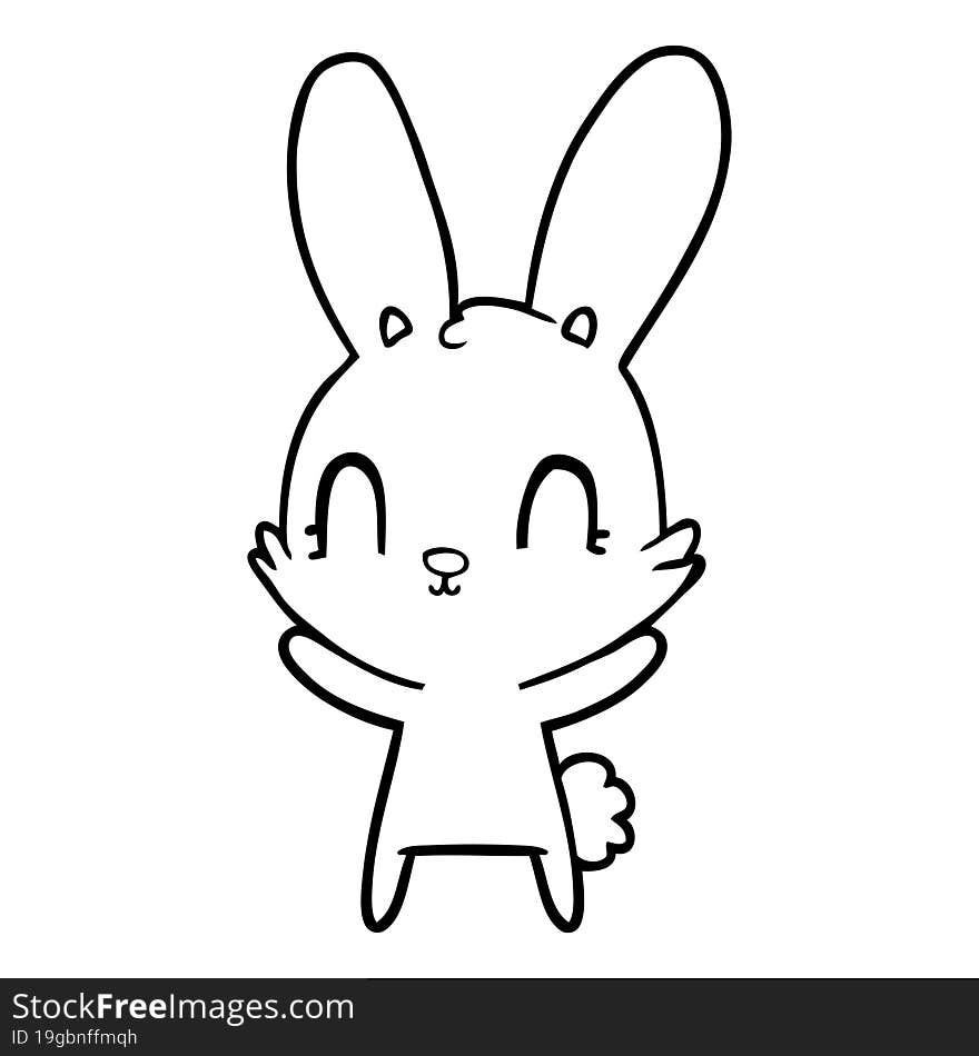 cute cartoon rabbit. cute cartoon rabbit