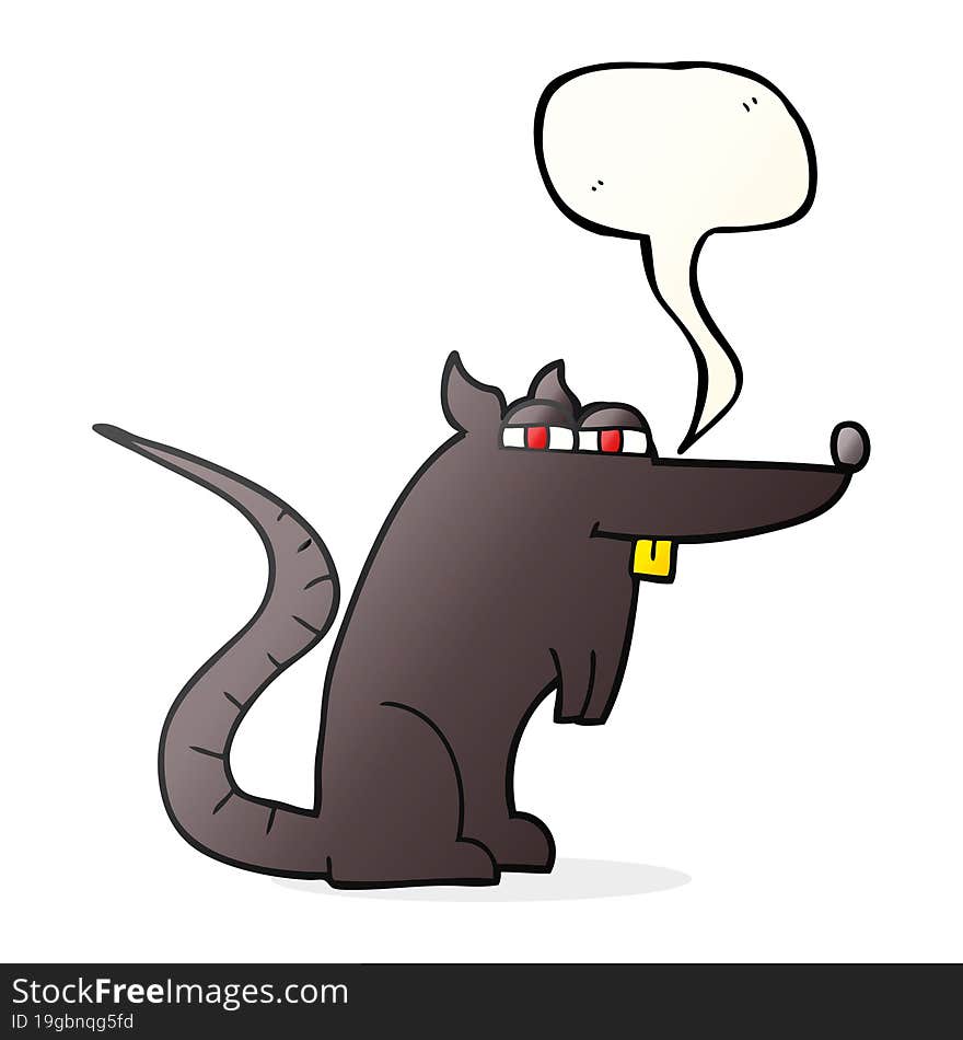 speech bubble cartoon evil rat