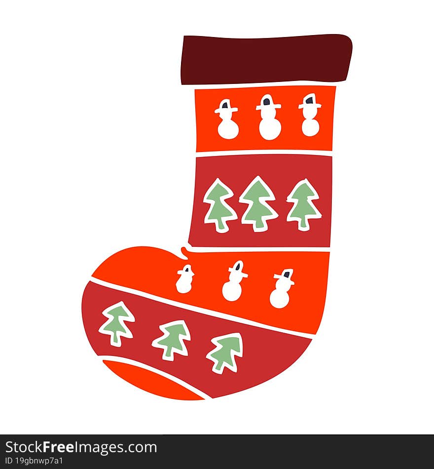 cartoon doodle christmas stocking