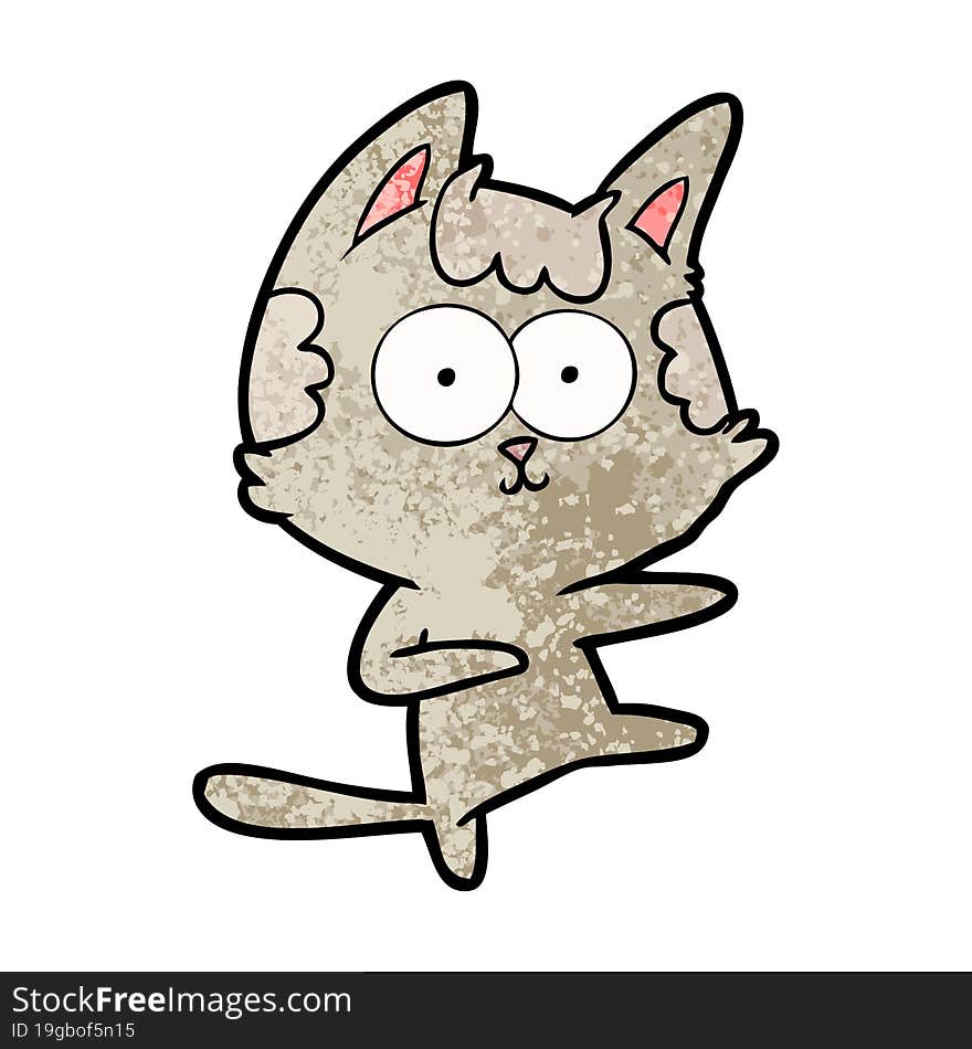 dancing cartoon cat. dancing cartoon cat