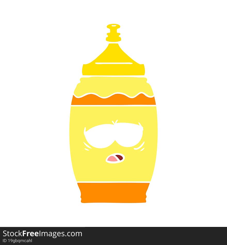 flat color style cartoon sports drink