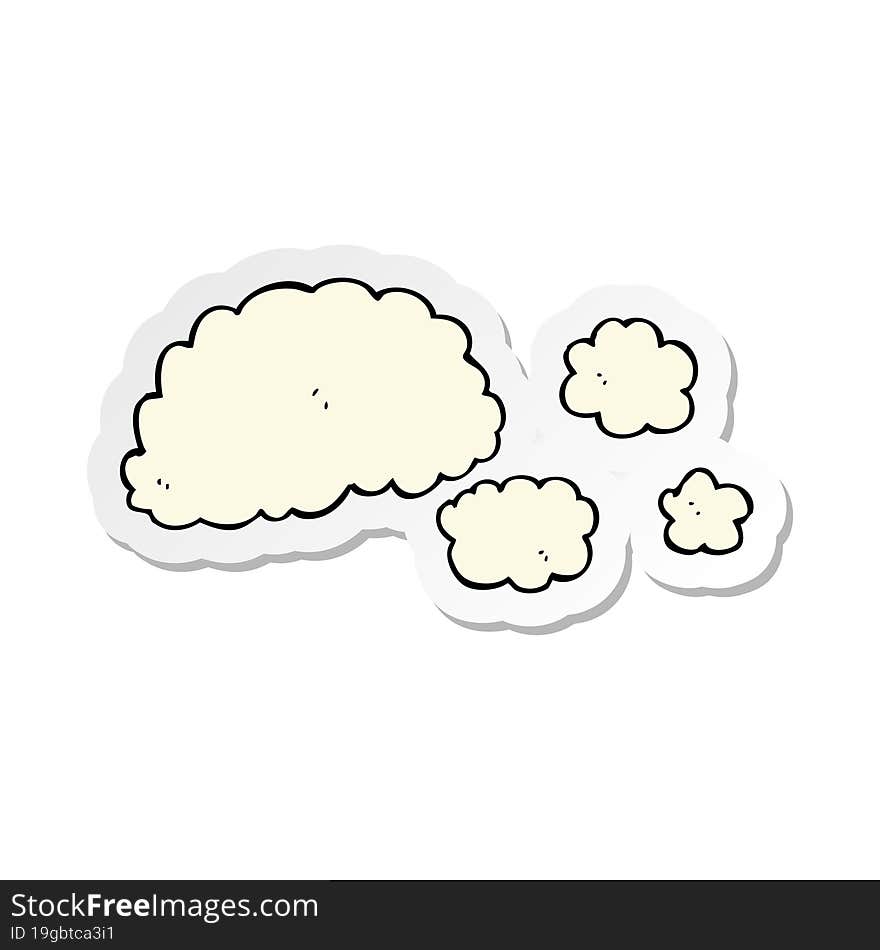 sticker of a cloud of smoke cartoon element