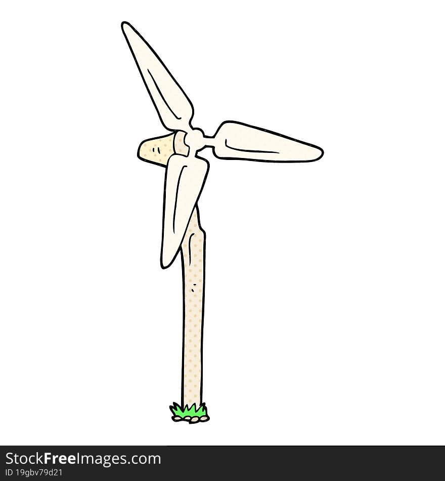 cartoon wind farm windmill