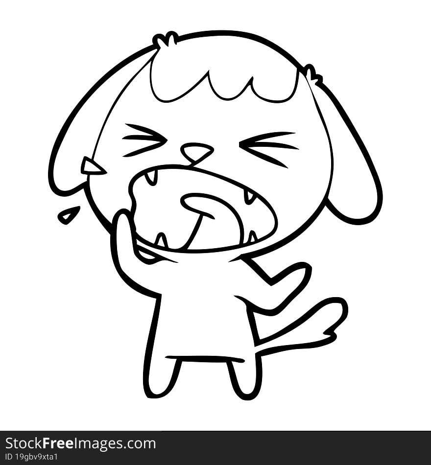 cute cartoon dog barking. cute cartoon dog barking