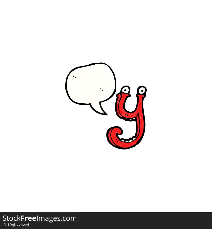 cartoon letter y