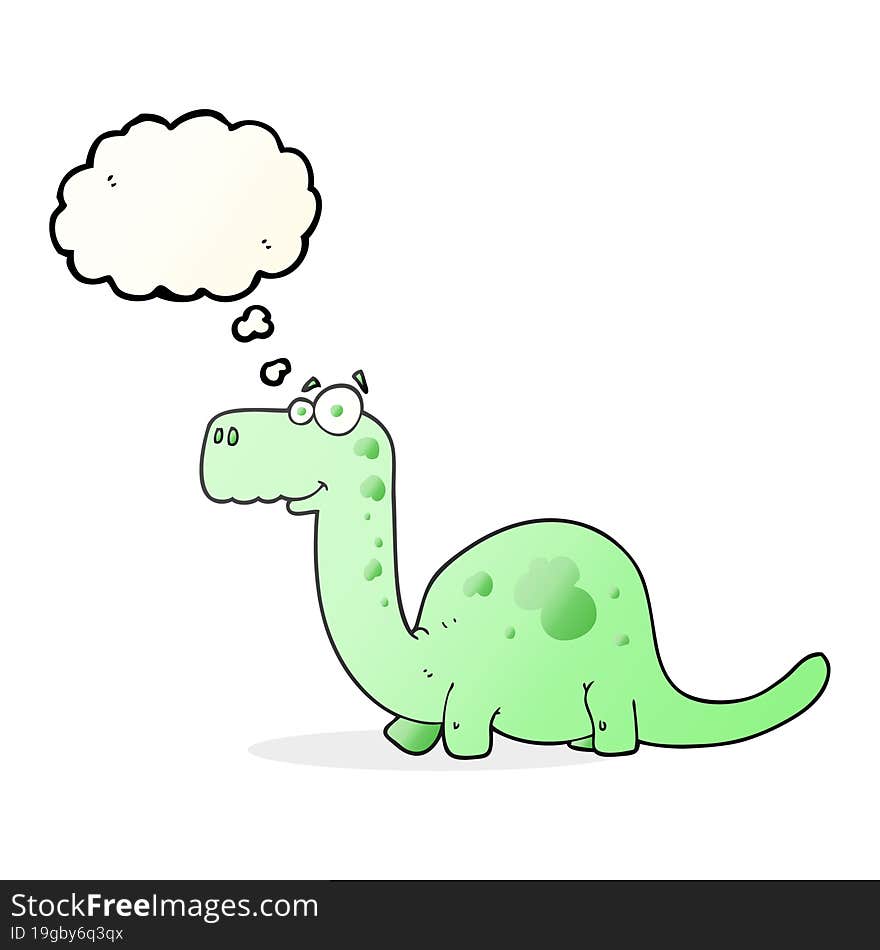 thought bubble cartoon dinosaur