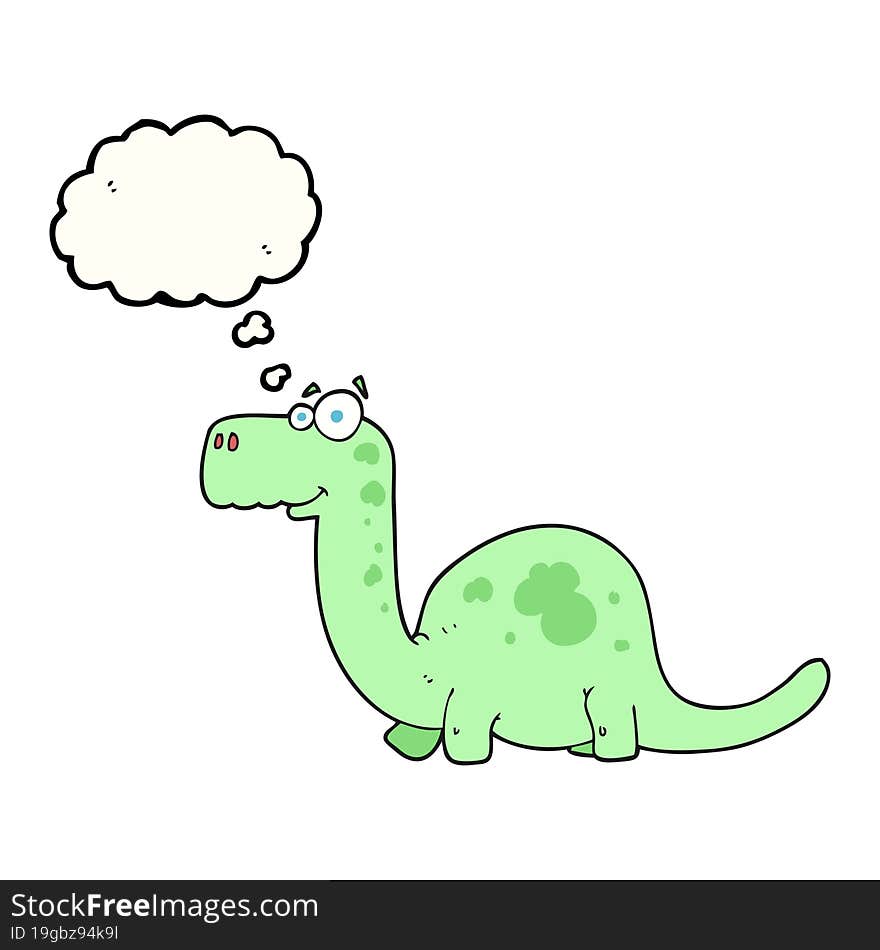 thought bubble cartoon dinosaur