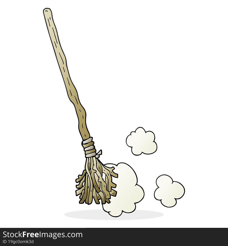 cartoon witch s broom