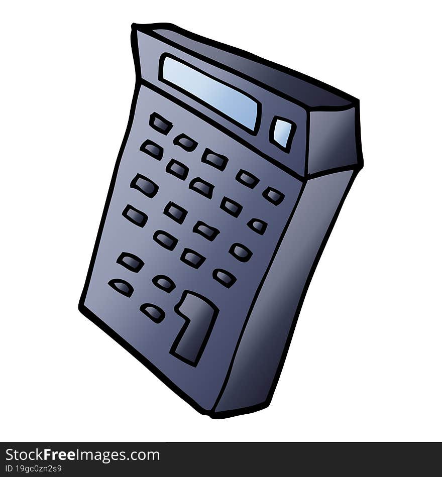 vector gradient illustration cartoon calculator