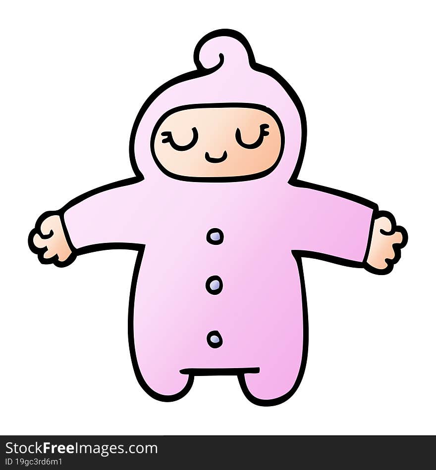 vector gradient illustration cartoon baby