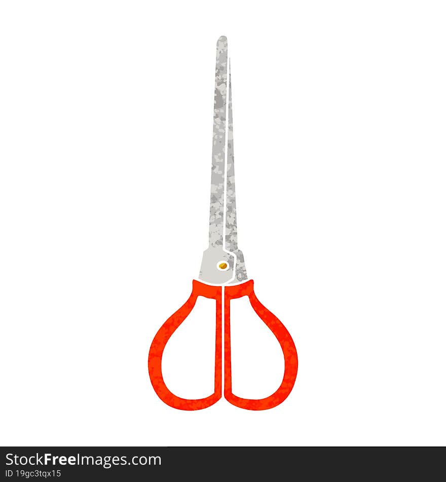 retro illustration style quirky cartoon scissors. retro illustration style quirky cartoon scissors