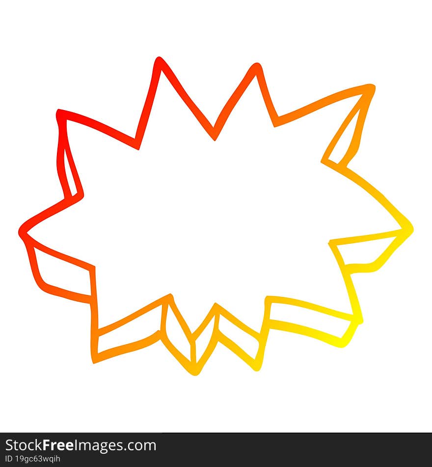 warm gradient line drawing cartoon decorative explosion