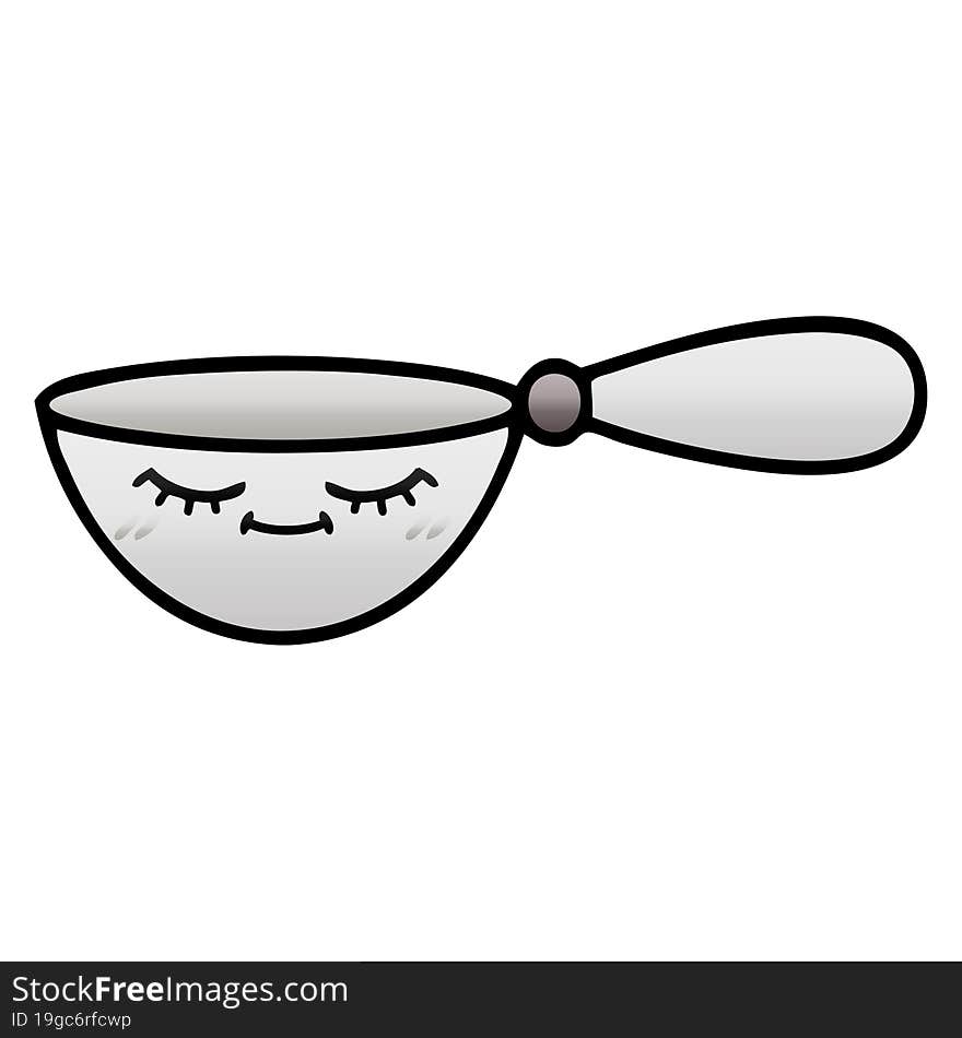 gradient shaded cartoon measuring spoon