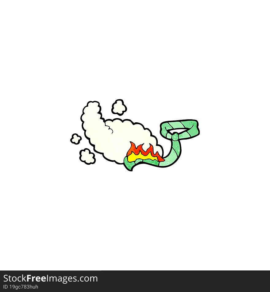 flaming tie cartoon