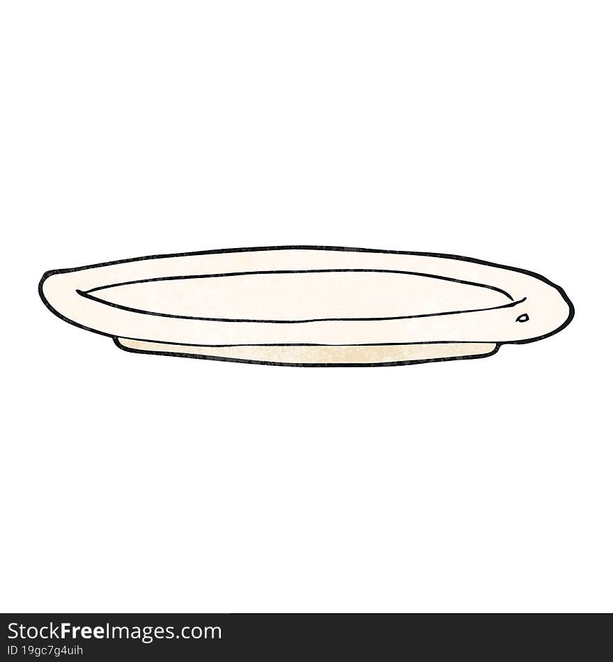 textured cartoon empty plate