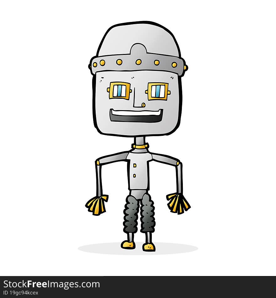 funny cartoon robot