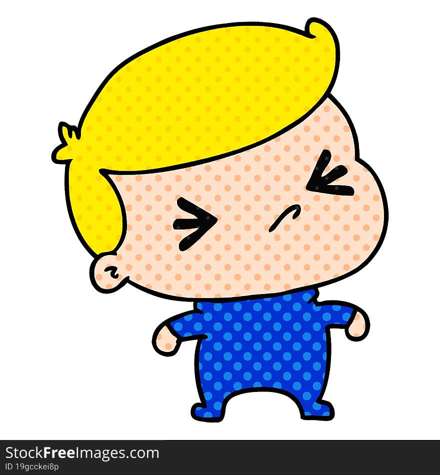 cartoon of a kawaii cute cross baby